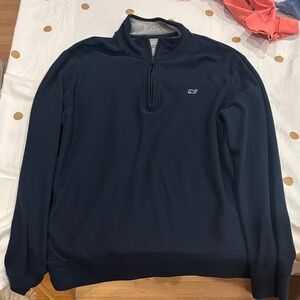 Men's Vineyard Vines Navy Quarter-Zip Sweater